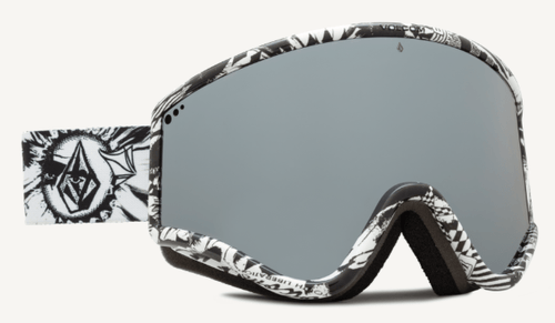 Volcom Yae Snow Goggle in Op Art Frames with a Silver Chrome Lens and a Yellow Tint Bonus Lens 2023 - M I L O S P O R T