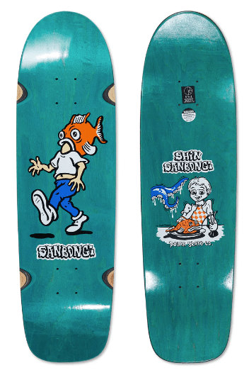 Polar Dane Brady Fish Head Wheel Wells Skateboard Deck in Dane 1 Cruiser