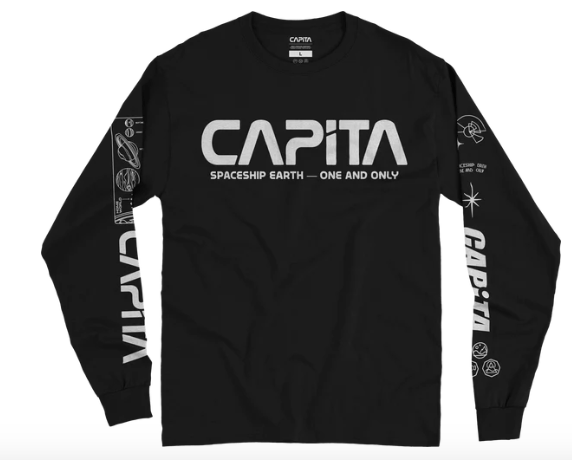 Capita Spaceship Long Sleeve T Shirt in Black 2023 - M I L O S P O R T