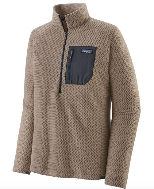 Patagonia Mens R1 Air Zip Neck Fleece in Oar Tan 2023 - M I L O S P O R T