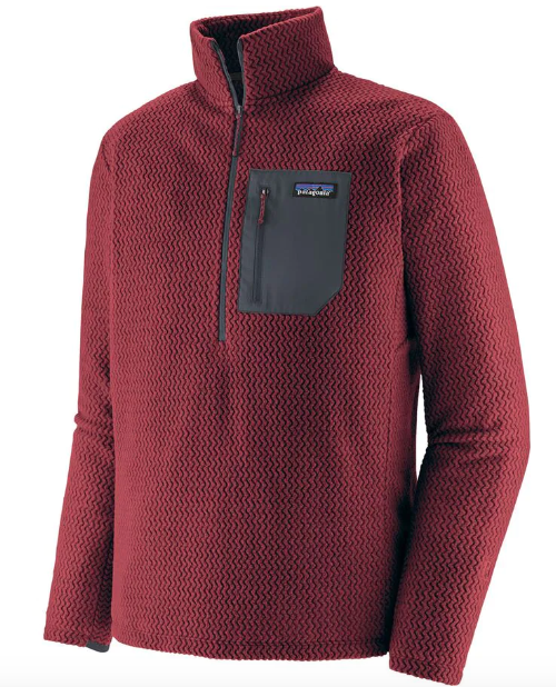 Patagonia Mens R1 Air Zip Neck Fleece in Sequoia Red 2023 - M I L O S P O R T