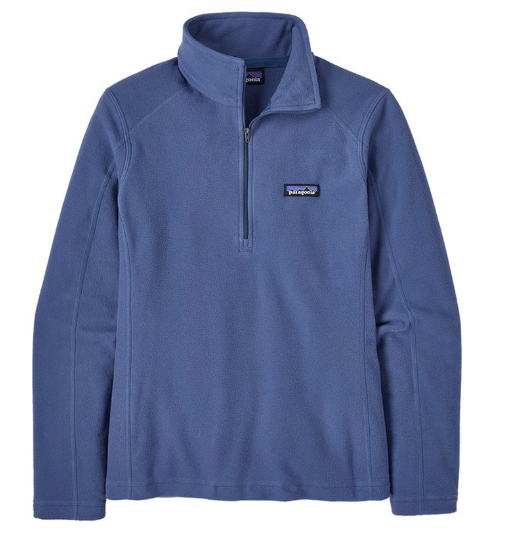 Patagonia Womens Micro D 1/4 Zip Fleece in Current Blue 2023 - M I L O S P O R T