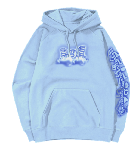 Public Jibgurl Hooded Sweatshirt in Blue 2023 - M I L O S P O R T