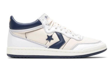 Converse Fastbreak Pro Mid Skate Shoe in White Navy and Egret