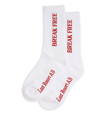 Last Resort Break Free Socks in White