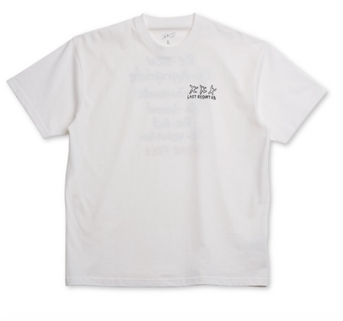 Last Resort Message T Shirt in White