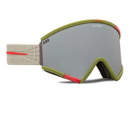 Electric Roteck Snow Goggle in the Matte Evergreen Frames with a Fume Silver Lens and a Honey Bonus Lens 2023 - M I L O S P O R T