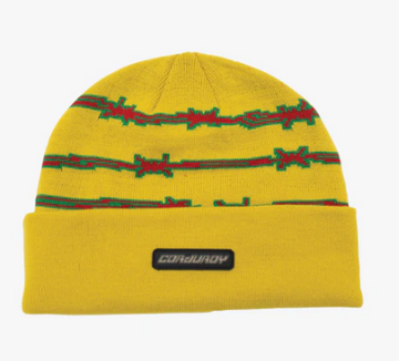 Corduroy Alcatraz Beanie in Mustard