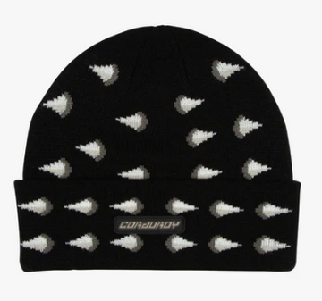 Corduroy Bowser Beanie in Black