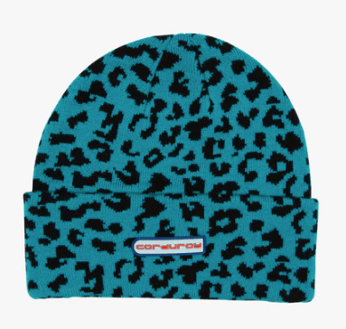 Corduroy Meow Beanie in Teal - M I L O S P O R T