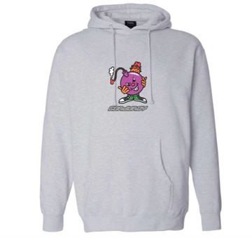 Corduroy Blow Up Hooded Sweatshirt in Ash Grey