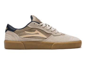 Lakai Cambridge Skate Shoe in Cream Suede