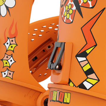 Union Trilogy Snowboard Binding in Ali T Bruce Orange 2023
