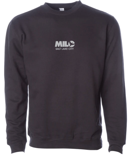 Milosport Club Crew Sweatshirt in Black and Grey - M I L O S P O R T