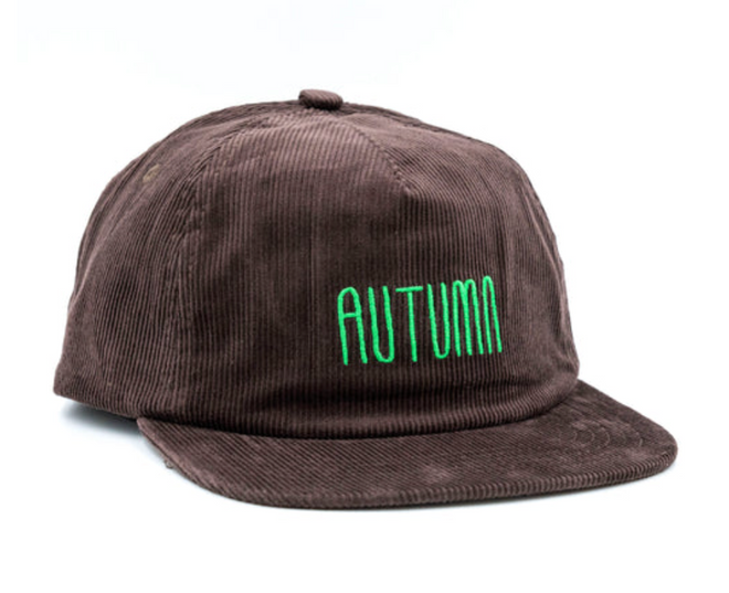 Autumn Corduroy Snapback Hat in Brown