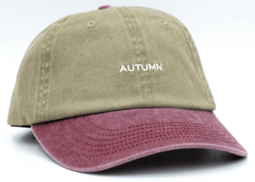 Autumn Pre Washed Canvas Two Tone Strapback Hat in Khaki