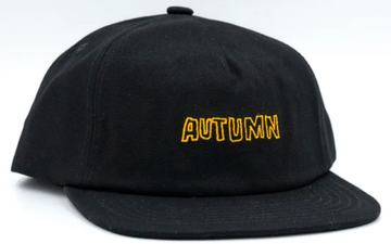 Autumn Canvas Snapback Hat in Black