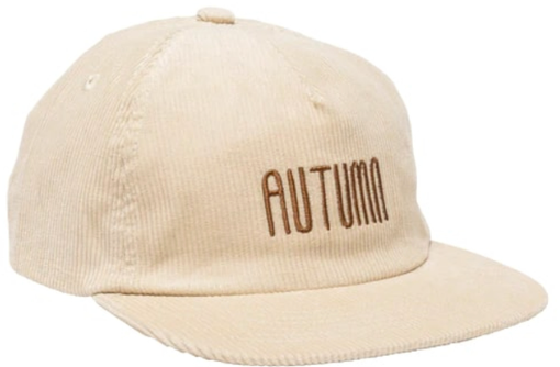 Autumn 5 Panel Corduroy Snapback Hat in Natural - M I L O S P O R T