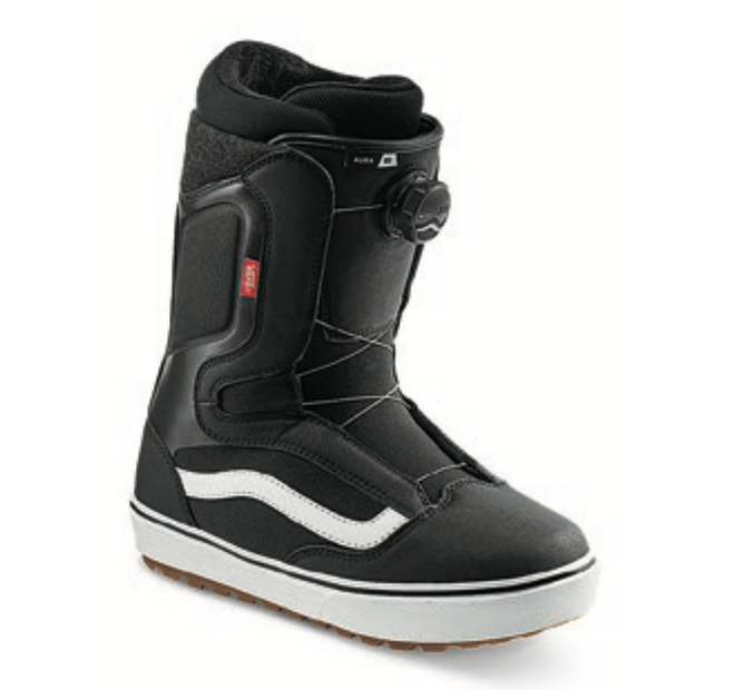 Vans Aura OG Snowboard Boot in Black and White 2024