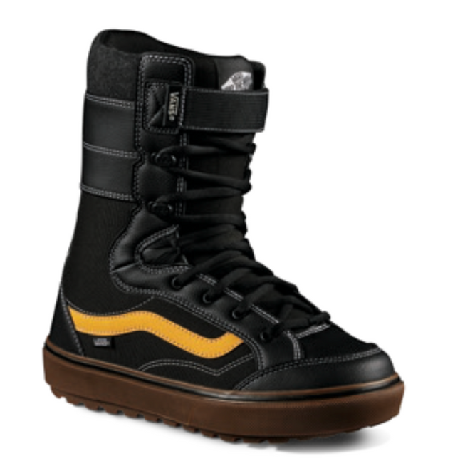 Vans Hi Standard LL DX Snowboard Boot in Black and Gold 2024