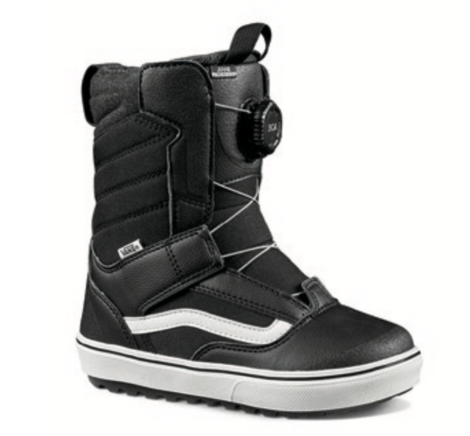 Vans Juvie Mini Kids Snowboard Boot in Black and White 2024 - M I L O S P O R T