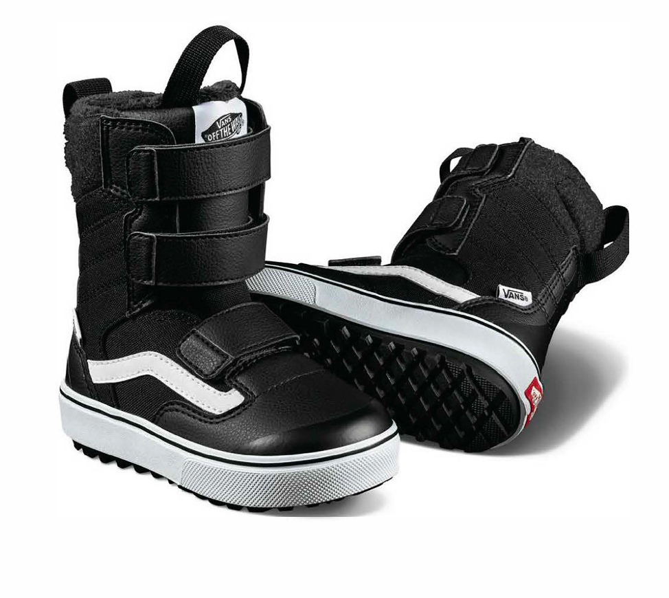 Vans Juvie Linerless Kids Snowboard Boot in Black and White 2024 - M I L O S P O R T