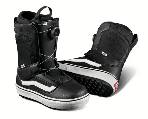 Vans Juvie OG Kids Snowboard Boot in Black and White 2024 - M I L O S P O R T