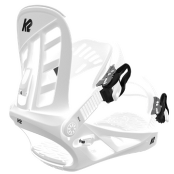 K2 Youth Kids Snowboard Bindings in White 2024