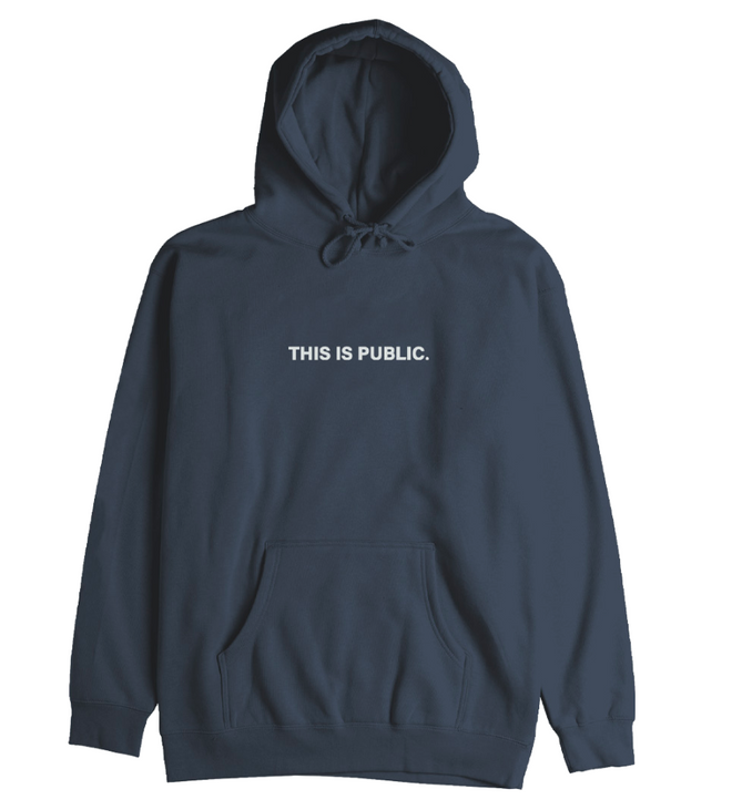 Public This is Public Hooded Sweatshirt in Navy 2024 - M I L O S P O R T