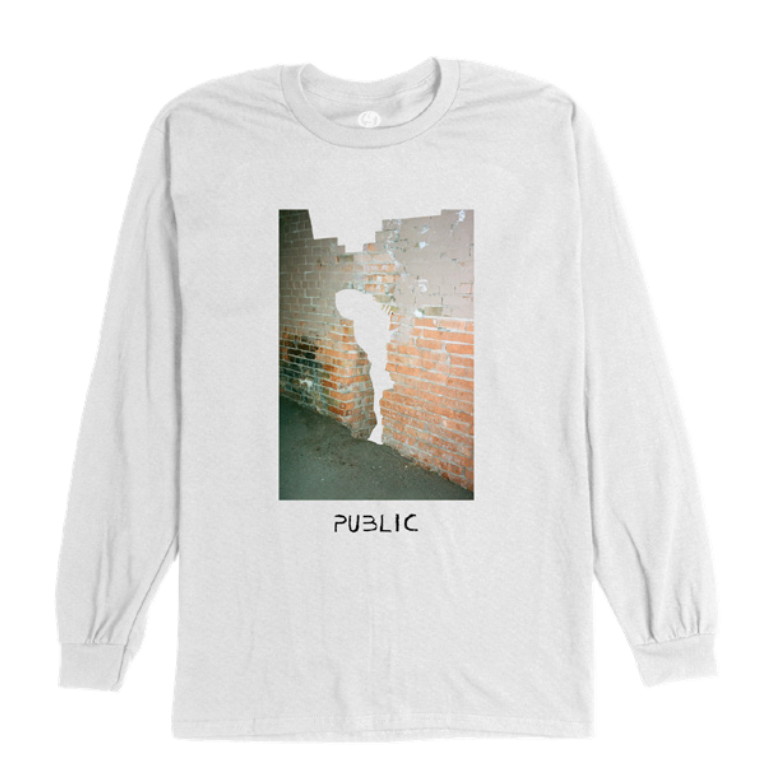 Public Wall Crack Longsleeve T Shirt in White 2024 - M I L O S P O R T