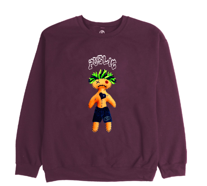 Public Voodoo Crew Sweatshirt in Maroon 2024