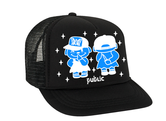 Public Jib Trucker Hat in Black 2024