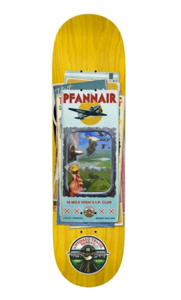 Antihero Pfanner Travel Bureau Skateboard Deck in 8.25
