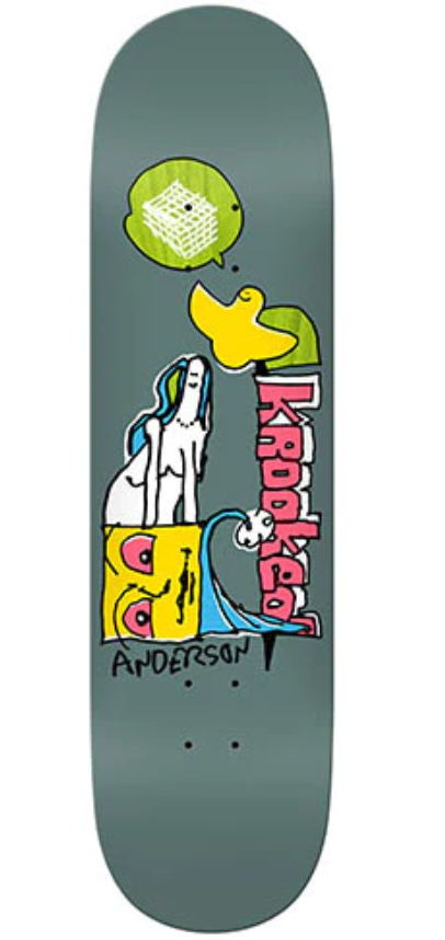 Krooked Anderson Hatter Skateboard Deck in 8.25 - M I L O S P O R T