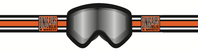 Modest Team XL Snow Goggle in DWD Colab Black Black and Orange - M I L O S P O R T