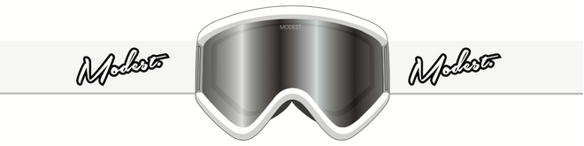 Modest Team XL Snow Goggle in White - M I L O S P O R T