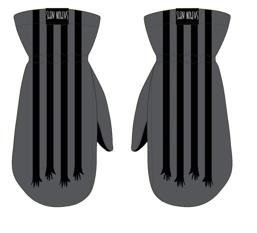 Salmon Arms Classic Mitt in Grey Stripes 2024