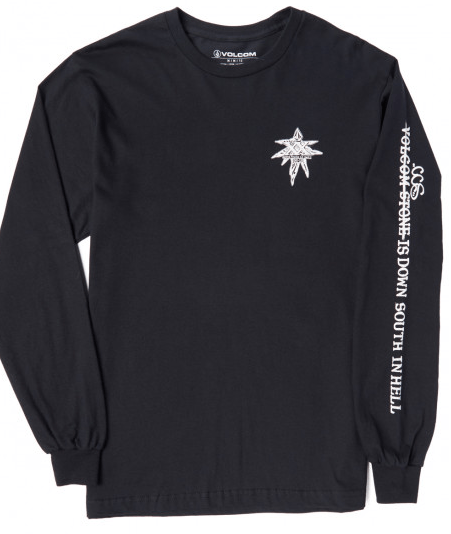 Volcom Grant Taylor Down South Tee Long Sleeve Tee in Black - M I L O S P O R T