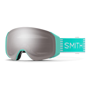 Smith 4D MAG S Snow Goggle in Iceberg Sport Stripes frames with a ChromaPop Sun Platinum Mirror Lens and a ChromaPop Storm Blue Sensor Mirror Bonus Lens 2023