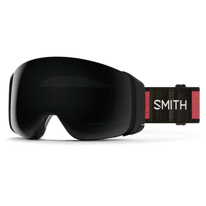 Smith 4D MAG Snow Goggle in TNF Red x Smith frames with a ChromaPop Sun Black Lens and a ChromaPop Storm Blue Sensor Mirror Bonus Lens 2023