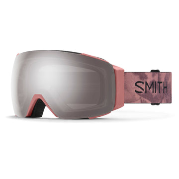 Smith I/O MAG Snow Goggle in Chalk Rose Bleached frames with a ChromaPop Sun Platinum Mirror Lens and a ChromaPop Storm Blue Sensor Mirror Bonus Lens 2023