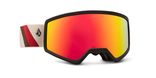 2022 Volcom Stoney Snow Goggle in Red Earth Frames with a Red Chrome Lens and a Yellow Bonus Lens - M I L O S P O R T