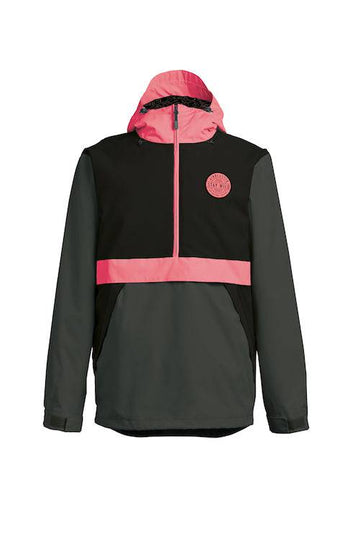 2021 Airblaster Trenchover Jacket in Black Hot Coral