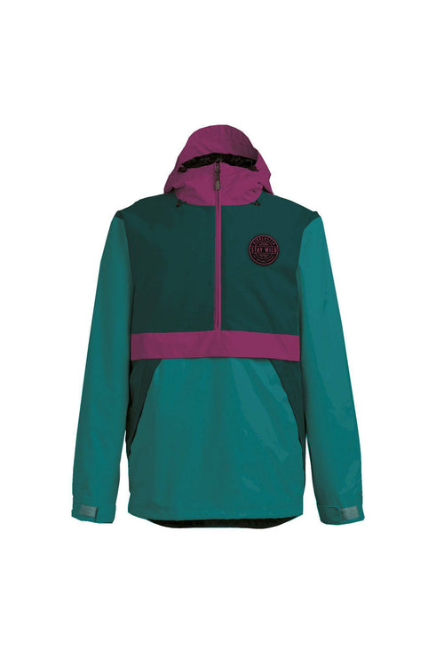 Airblaster Trenchover Jacket in Spruce and Magenta 2023 - M I L O S P O R T