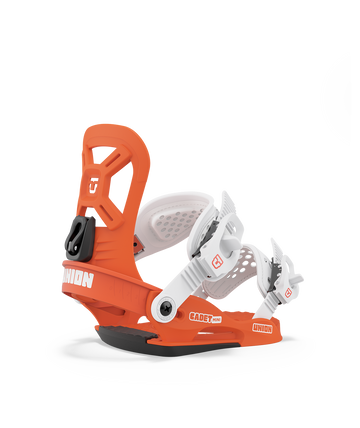 Union Cadet Mini Kids Snowboard Binding in Flame Orange 2024