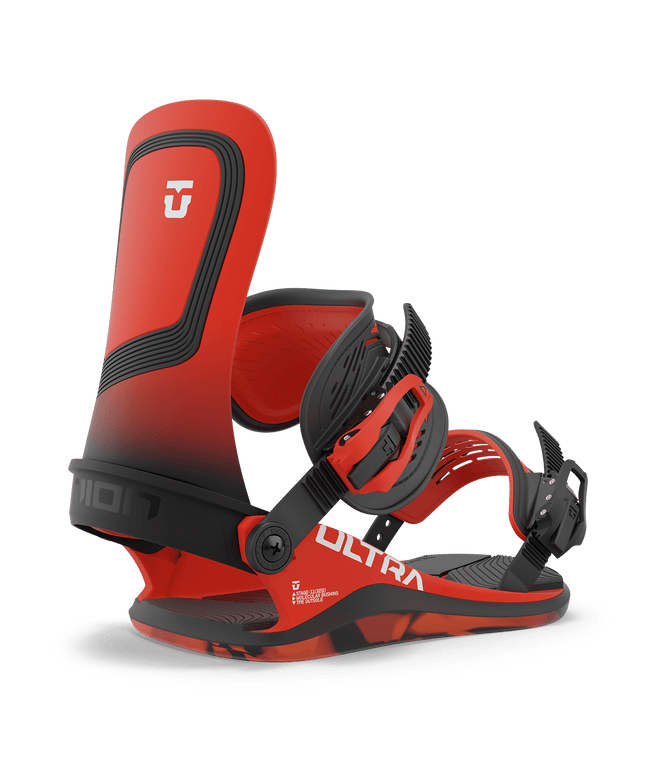 Union Mens Ultra Snowboard Binding in Hot Red 2024 - M I L O S P O R T