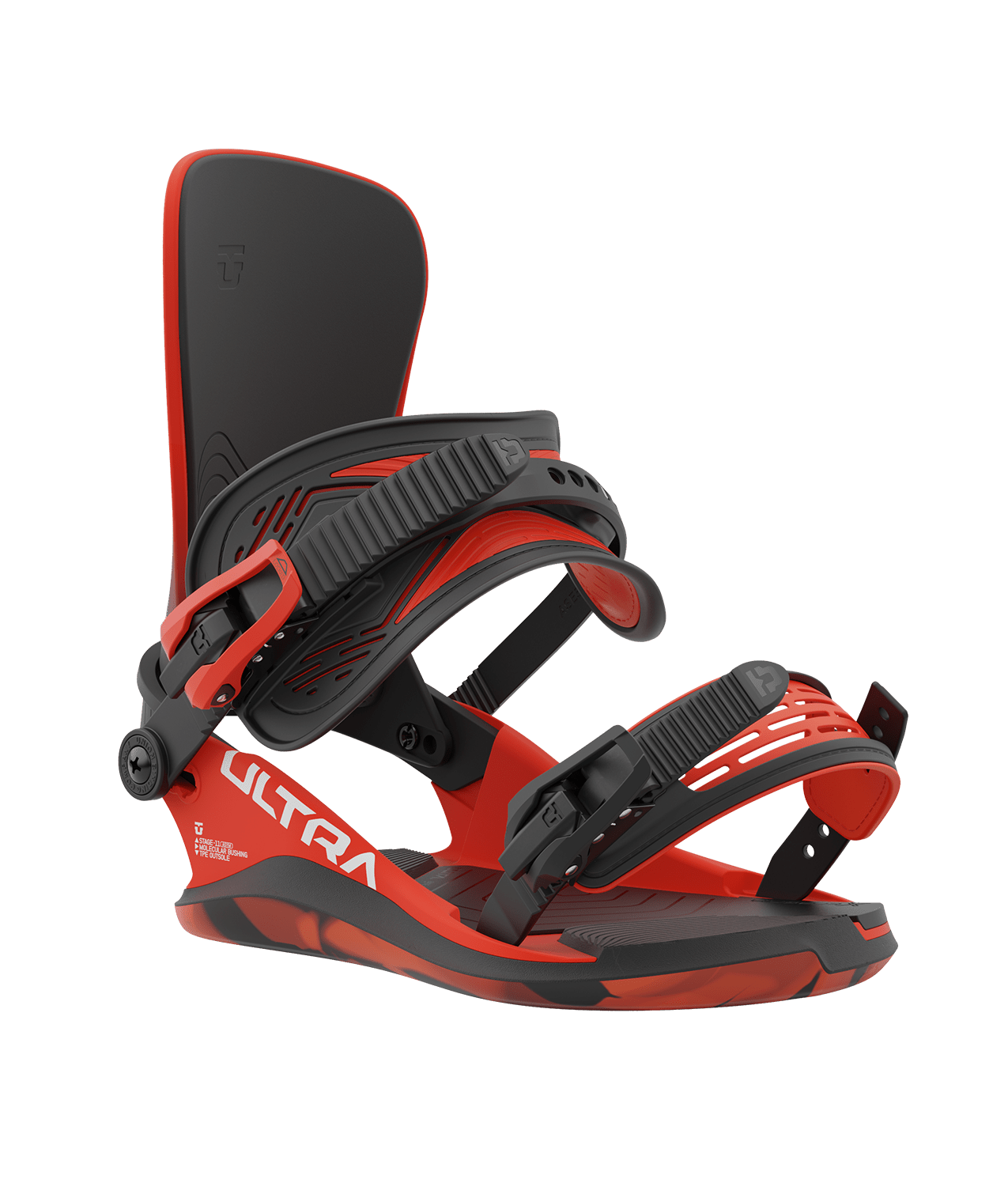 Union Mens Ultra Snowboard Binding in Hot Red 2024 - M I L O S P O R T