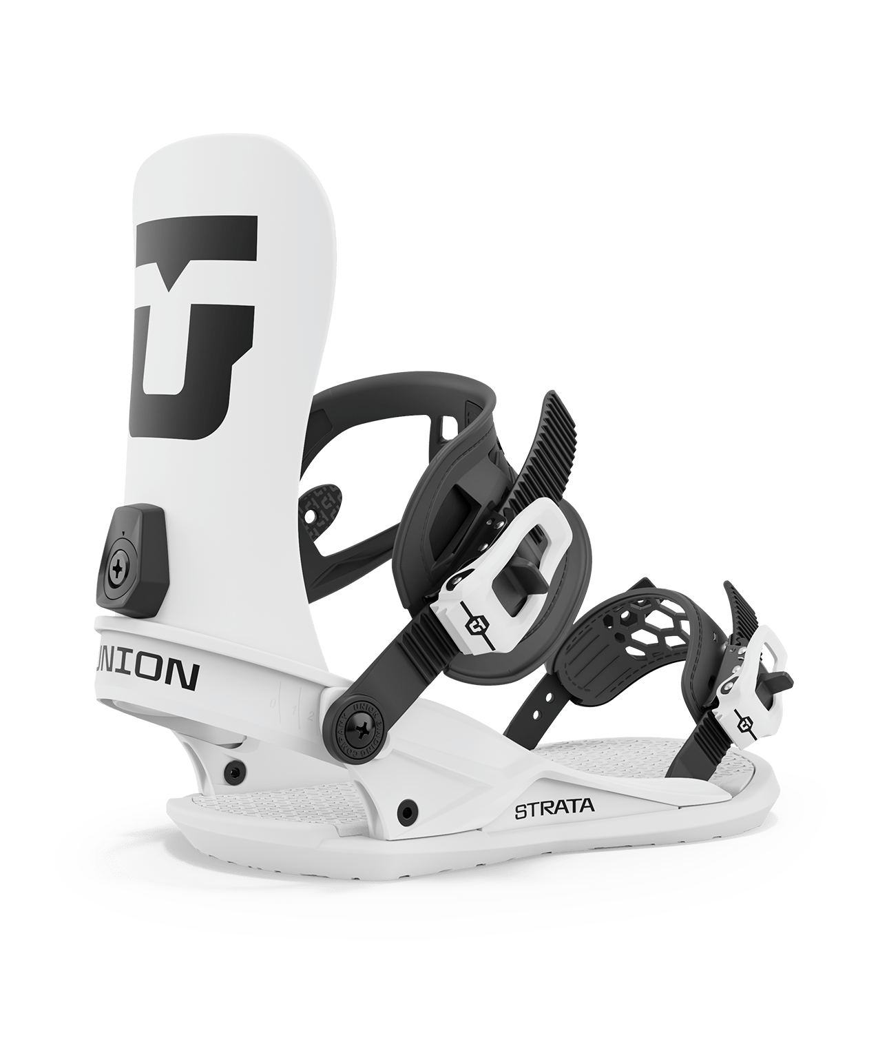 Union Strata Snowboard Binding in White 2024 - M I L O S P O R T