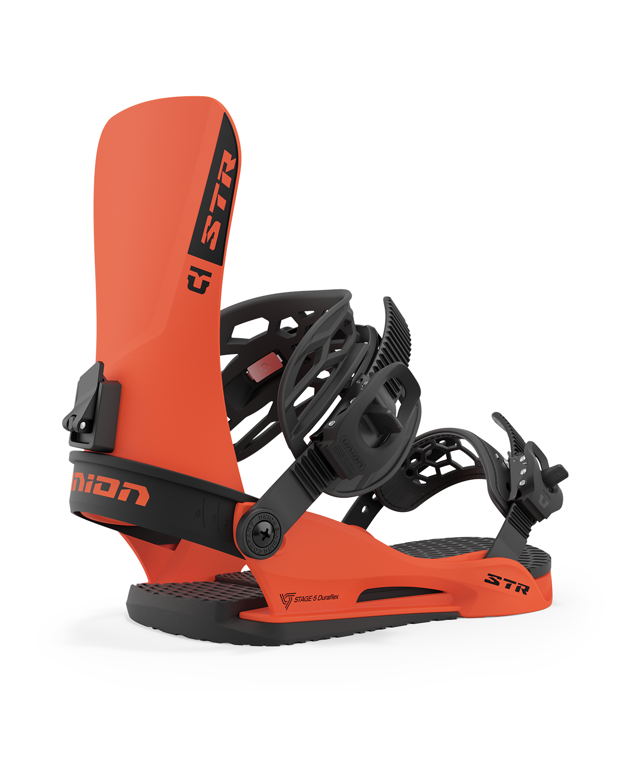 Union STR Snowboard Binding in Hunter Orange 2024 - M I L O S P O R T