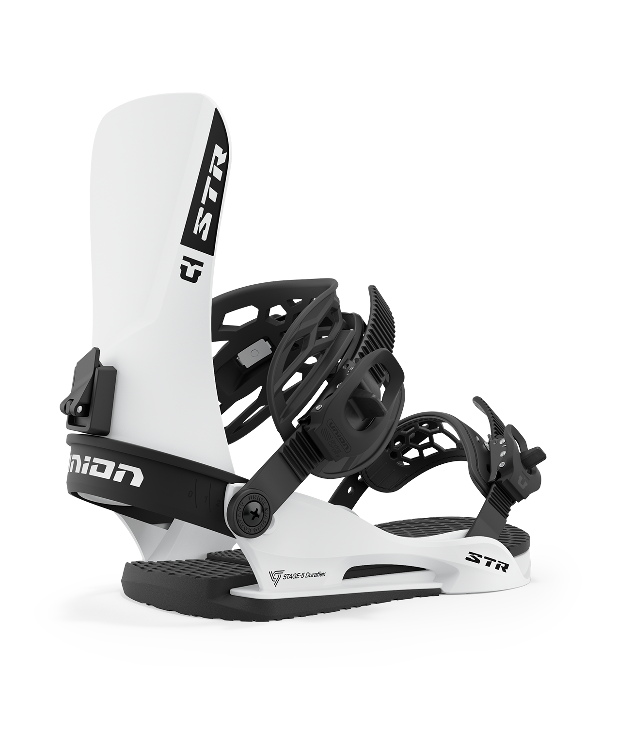 Union STR Snowboard Binding in White 2024 - M I L O S P O R T